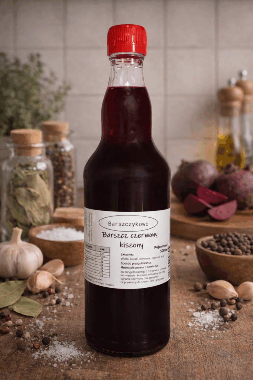 Barszcz czerwony kiszony - butelka szkło